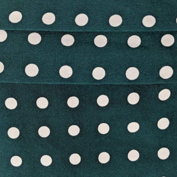 ARC Womens Top Size 12 Green White Polka Dots Elastic Sleeveless Square Neckline - Picture 3 of 9